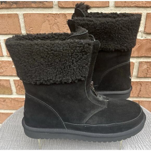Women's Koolaburra UGG Black Lytta Short Boots Size 11 - Picture 1 of 9